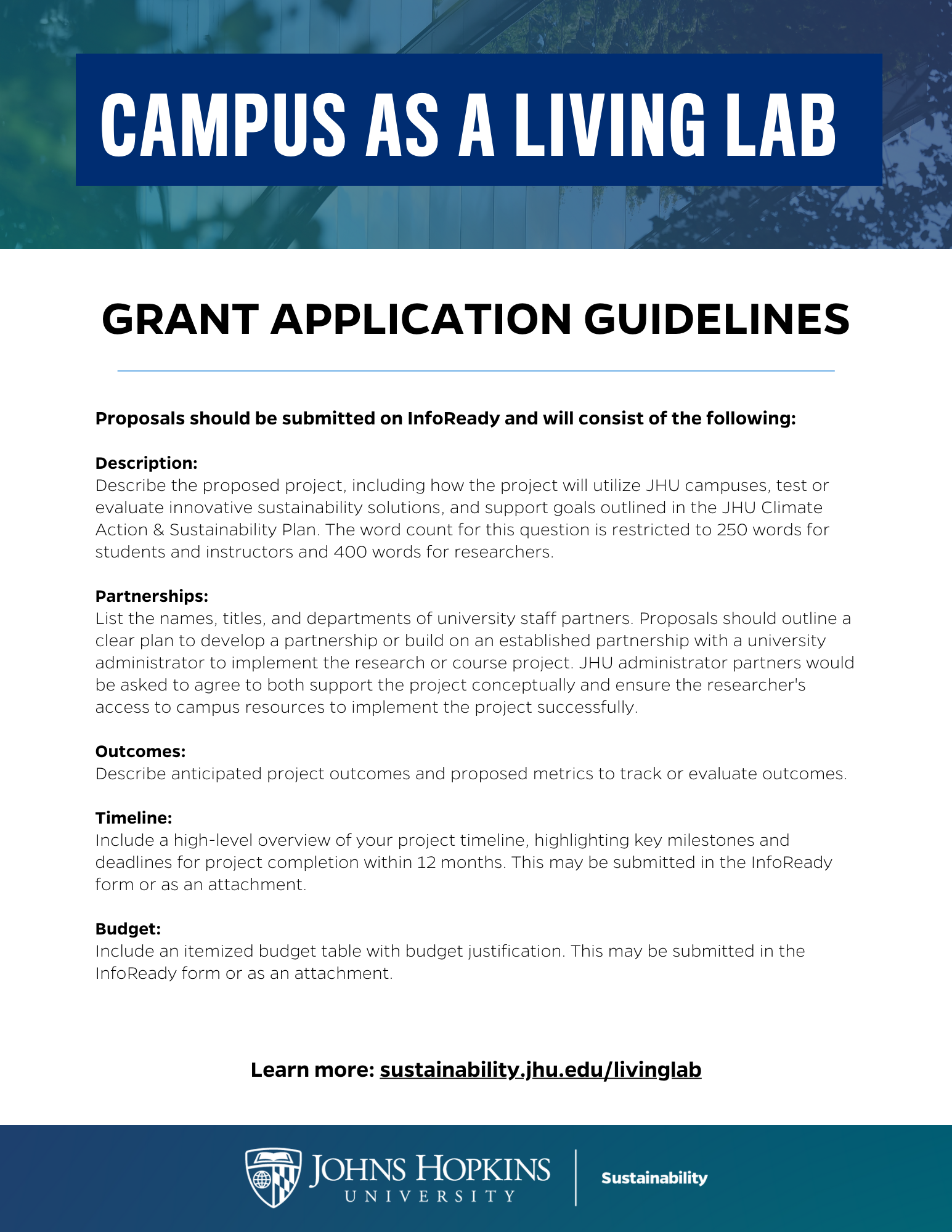 Grants JHU Sustainability